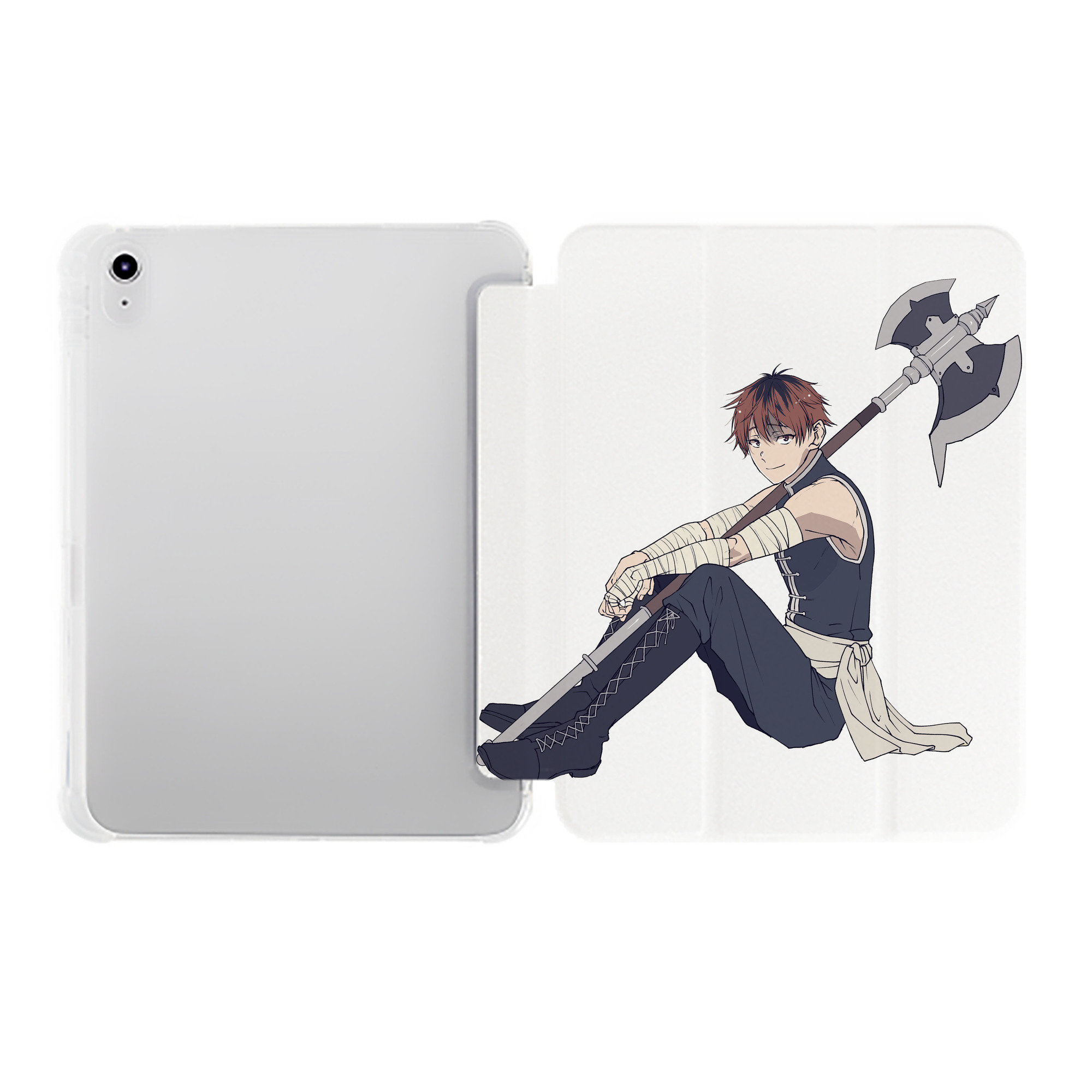（画像用） 葬送のフリーレン Frieren IPad ケース ペン収納付き 三つ折りスタンド PUレザー×シリコン 対応機種9.5/10.5/10.9インチ